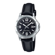 Casio Black Leather Women Watch LTP-V004L-1BUDF