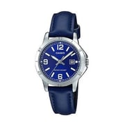 Casio Blue Leather Women Watch LTP-V004L-2BUDF