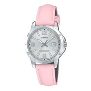 Casio Pink Leather Women Watch LTP-V004L-4BUDF