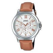 Casio Brown Leather Men Watch MTP-V300L-7A2UDF