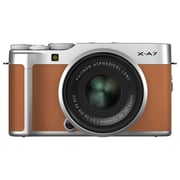 Fujifilm X-A7 Mirrorless Digital Camera Camel with 15-45mm F3.5-5.6 Lens