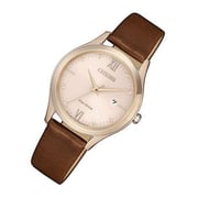 Citizen Eco-Drive Brown Leather Women Watch EW2533-11X