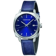 Calvin Klein Fraternity Blue Leather Men Watch K9N111-VN