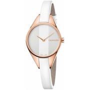 Calvin Klein Rebel White Leather Women Watch K8P236-L6