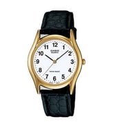 Casio Enticer Black Leather Men Watch MTP-1094Q-7BDF