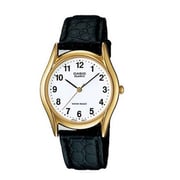 ساعة كاسيو إنتايسر جلد أسود للرجال MTP-1094Q-7BDF