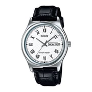 Casio Timepieces Black Leather Men Watch MTP-V006L-7BUDF
