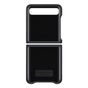 Samsung Galaxy Z Flip Leather Cover - Black