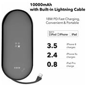Mipow Power Cube X3 Power Bank 10000mAh W/Wireless Charging Black