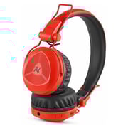 L'avvento HP235 Bluetooth 5.0 Headphone With Mic Turbo Bass Mode Red/Black