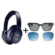 Bose QuietComfort 35 II Noise Cancelling Headphones Triple Midnight + Bose Frames Alto Audio Sunglasses + Blue Lenses