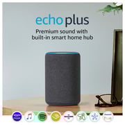 Amazon Echo Plus (2nd Gen) - Premium sound with built-in smart home hub - Charcoal (International Version)
