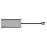 Belkin Usb-C™ Multimedia Hub With Hdmi, Ethernet, Sd Slot & 60W Pd Charging, Grey