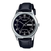 Casio Enticer Black Leather Men Analog Watch MTP-V006L-1B2