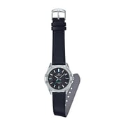 Casio EFR-S107L-1AV Edifice Black Leather Analog Watch Men