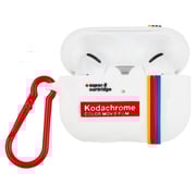 كيس مات كوداك حافظة AirPod Pro أبيض غير لامع مع كوداكروم ستريب
