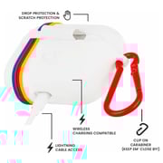 كيس مات كوداك حافظة AirPod Pro أبيض غير لامع مع كوداكروم ستريب