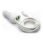 Brave Universal Car Charger USB With Cable - White