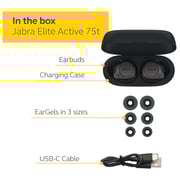 Jabra Elite Active 75t True Wireless Earbuds Titanium Black