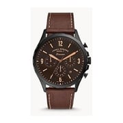 Fossil Forrester Brown Leather Chronograph Watch For Men FS5608
