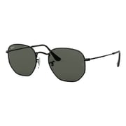 Rayban Hexagon Black Metal Polarized Unisex Sunglasses - RB3548N-002/58-51