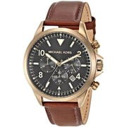 Michael Kors Gage Brown Leather Analog Men Watch MK8785