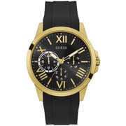 Guess Orbit Black Silicone Multi-function Watch For Men GW0012G2