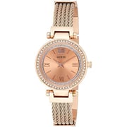 Guess Mini Soho Rose Gold Stainless Steel Analog Watch For Women W1009L3