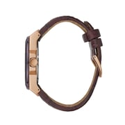 Guess Legacy Brown Leather Multi-function Watch For Men W1058G2