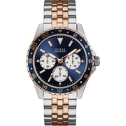 Guess Odyssey Silver/Rose Gold Stainless Steel Multi-function Watch For Men W1107G3