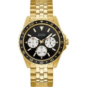 Guess Odyssey Gold Stainless Steel Multi-function Watch For Men W1107G4