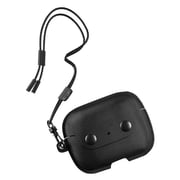 Woodcessories AirPod Pro Leather Necklace Case Midnight Black