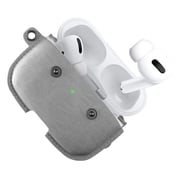 Woodcessories AirPod Pro Leather Necklace Strap Case Stone Grey