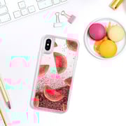 Casetify Glitter Case iPhone Xs/X Rose Gold Watermelon Shuffle