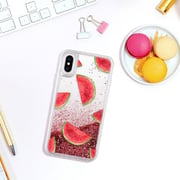 Casetify Glitter Case iPhone Xs/X Rose Gold Watermelon Shuffle