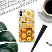 Casetify Glitter Case iPhone Xs/X Rose Gold Emoji Love