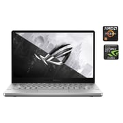 Asus ROG Zephyrus G14 GA401IV-HA108T Gaming Laptop - Ryzen 9 3GHz 16GB 1TB 6GB Win10 14inch QHD Moonlight White English/Arabic Keyboard