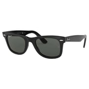RayBan RB2140F-901/58-54 Wayfarer Black Plastic Polarized Uni Sunglasses
