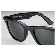 RayBan RB2140F-901/58-54 Wayfarer Black Plastic Polarized Uni Sunglasses