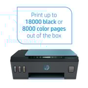 HP Smart Tank 516 Wireless All-in-One, Print, Scan, Copy, All In One Printer, Print up to 18000 black or 8000 color pages – Black – Cyan [3YW70A]
