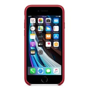 حافظة جلد أبل أحمر لهاتف iPhone SE