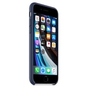 Apple Leather Case Midnight Blue For iPhone SE
