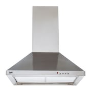 Beko 60cm Pyramid Chimney Hood, 400m³/h Ventilation, Dishwasher-Safe Filters, Metal Cassette Filter, Mechanical Button Control, Stainless Steel - CWB6441XN
