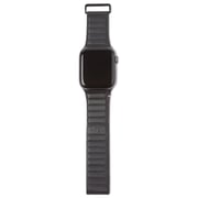 Decoded 42-44mm Leather Magnetic Traction Strap For Apple Watch Black