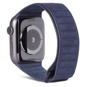 Decoded 42-44mm Leather Magnetic Traction Strap For Apple Watch Blue