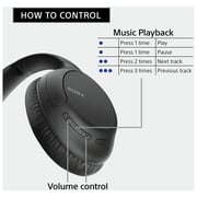 Sony WHCH710N/B Wireless Noise Canceling Over Ear Headphones Black