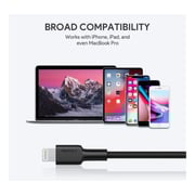 Aukey CB-CL1 Braided Nylon USB C To Lightning 1.2M Black