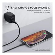Aukey CB-CL1 Braided Nylon USB C To Lightning 1.2M Black