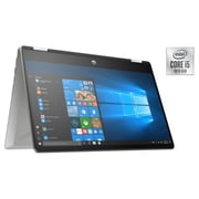 HP Pavilion x360 14-DH1026NE Convertible Touch Laptop - Core i5 1.6GHz 8GB 512GB 2GB Win10 14inch FHD Mineral Silver English/Arabic Keyboard