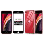 Glassology 5D Tempered Glass + Back Case Clear For iPhone SE